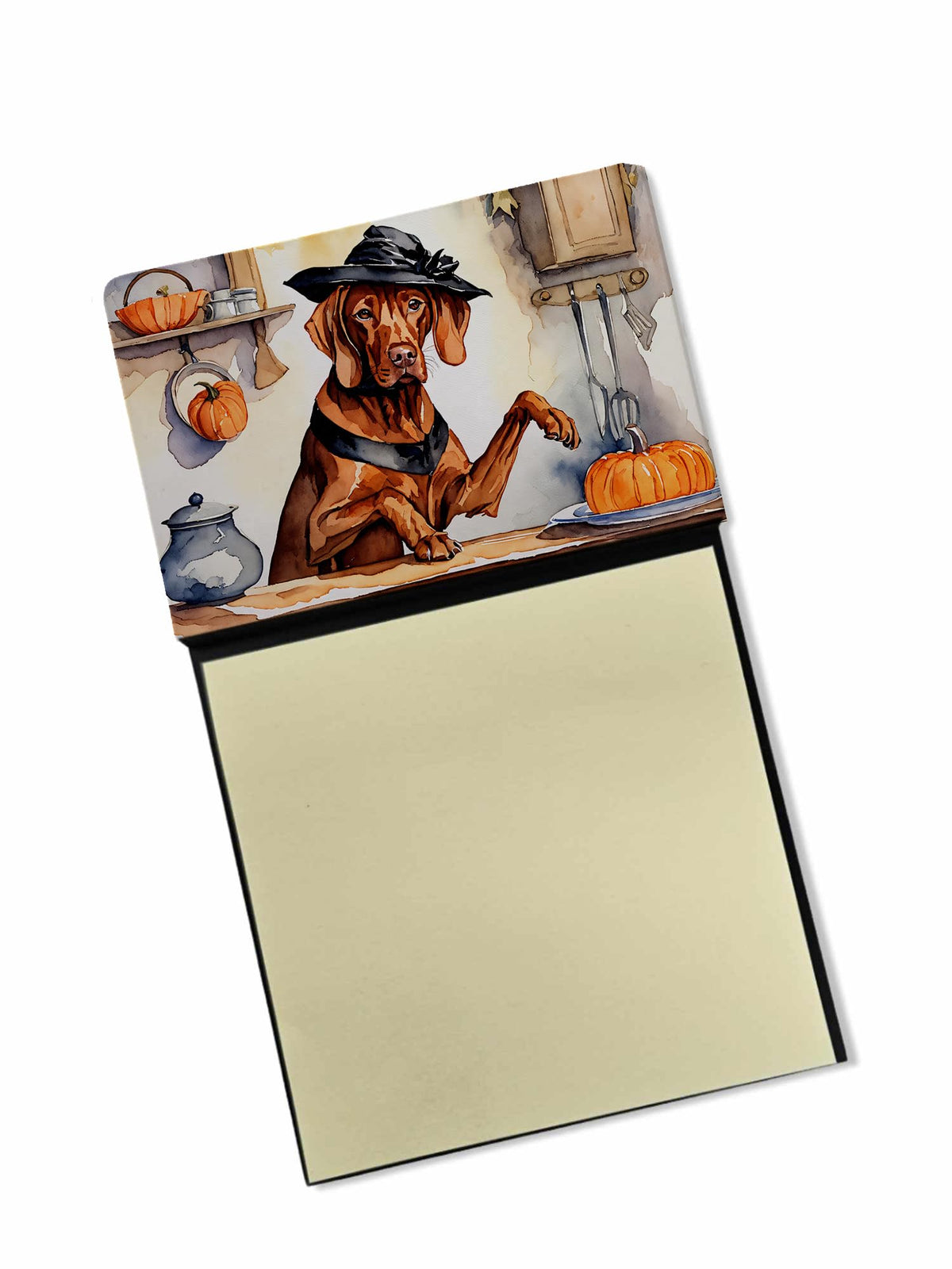 Vizsla Fall Kitchen Pumpkins Sticky Note Holder