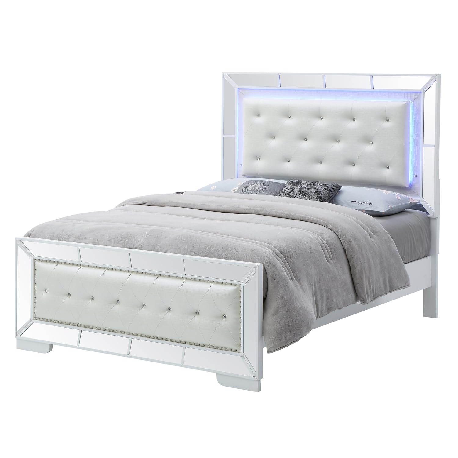 Hollywood Hills White Queen Panel Bed