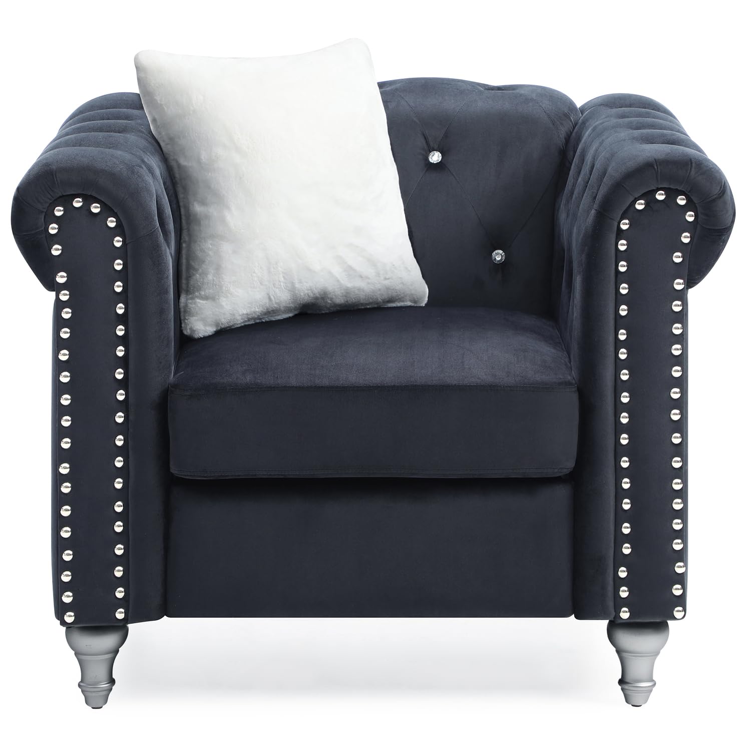 Raisa Black Accent Chair