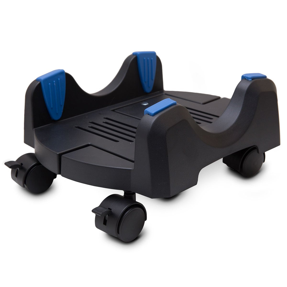 I/O Crest Plastic Computer Floor Stand For Atx Case With Adjustable Width From 6.9' To 12' With Locking Caster Wheels