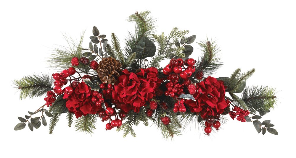 30″ Holiday Hydrangea Swag