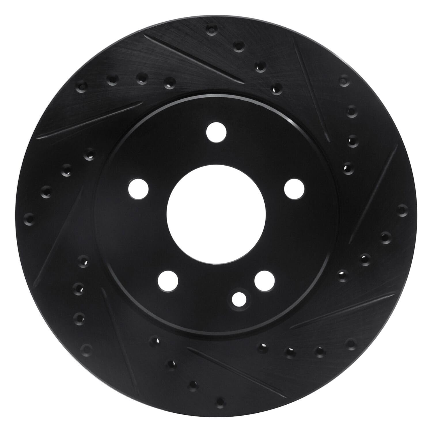 R1 Concepts Brake Rotor Drilled and Slotted Black ECB-63000R