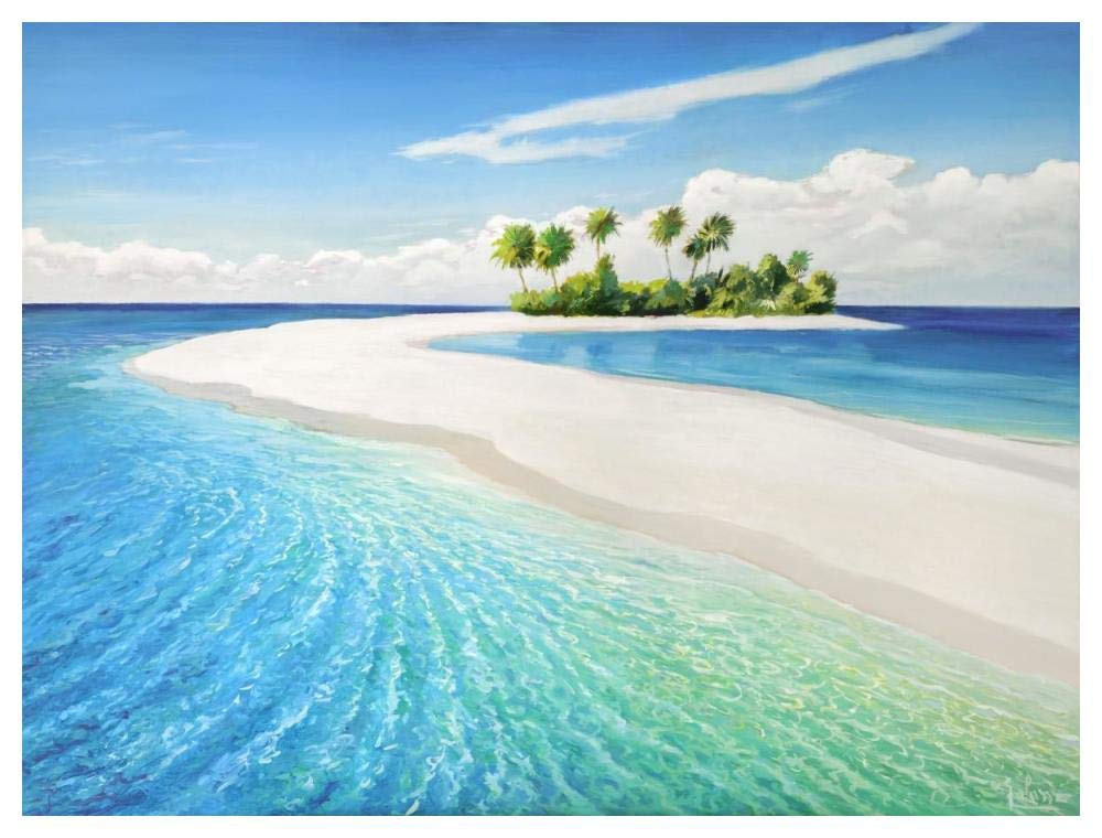 Isola tropicale-Paper Art-50x38”