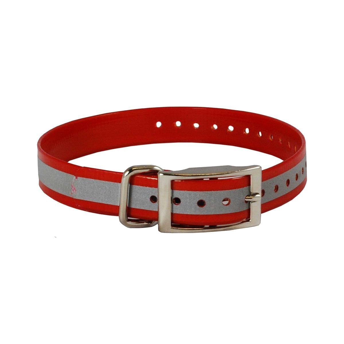 The Buzzards Roost Reflective Collar Strap 1 Red 1″ x 24″″