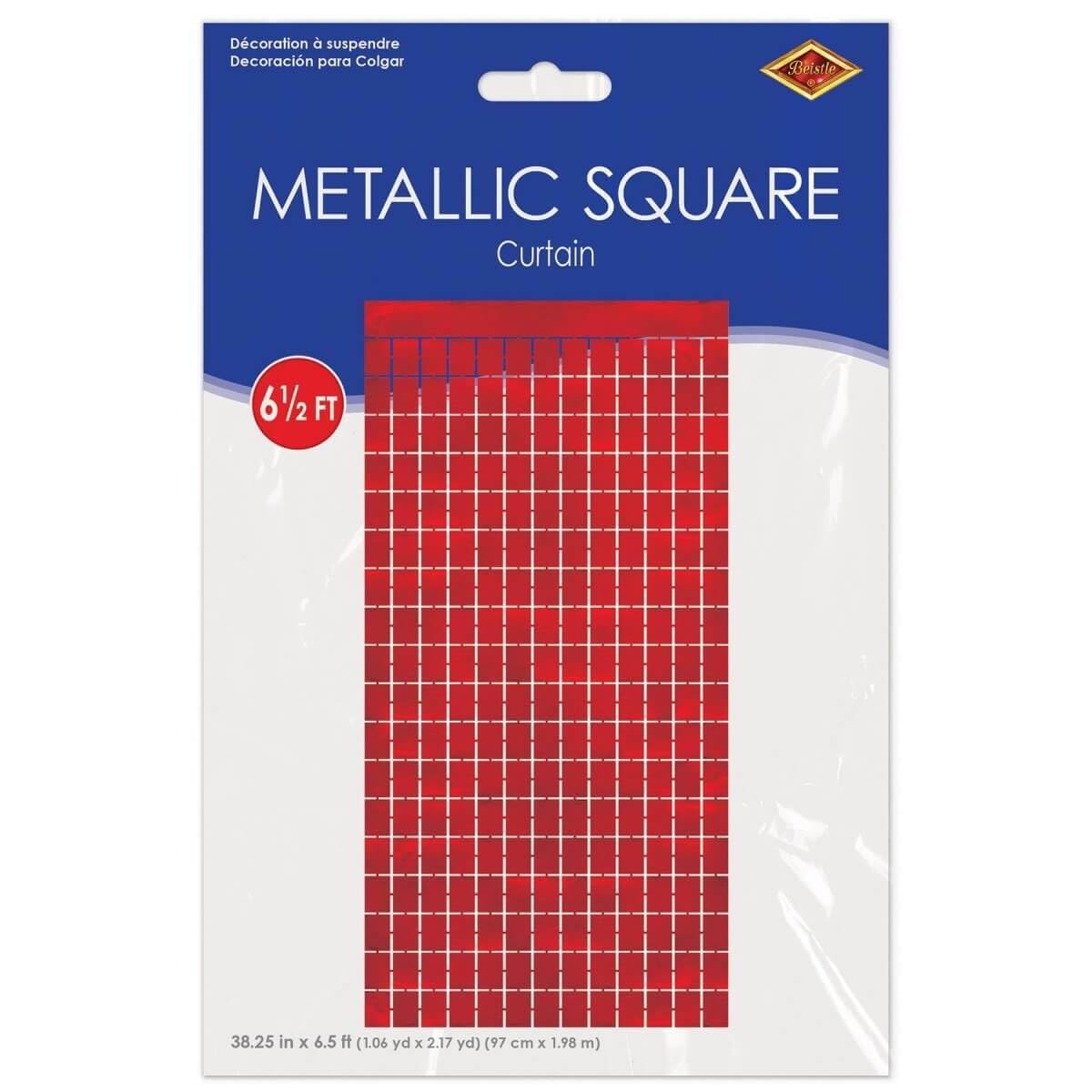 Metallic Square Curtain (Pack of 6)