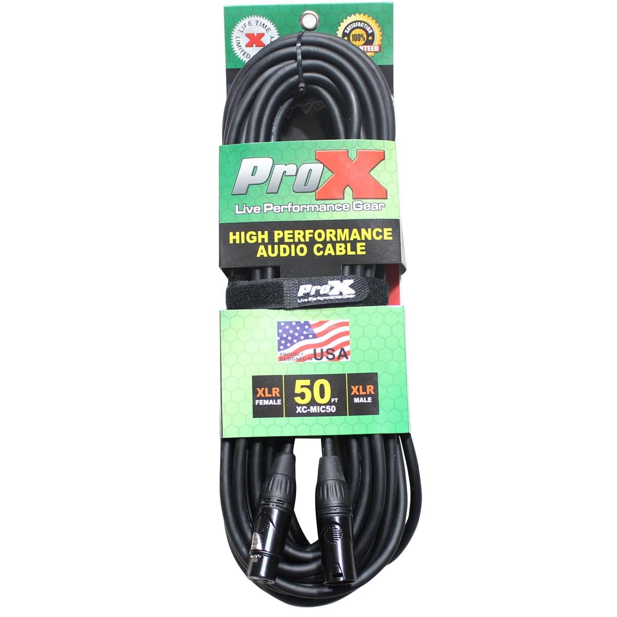 ProX XC-MIC50 50 Ft. Balanced XLR3-F to XLR3-M High Performance Microphone Cable