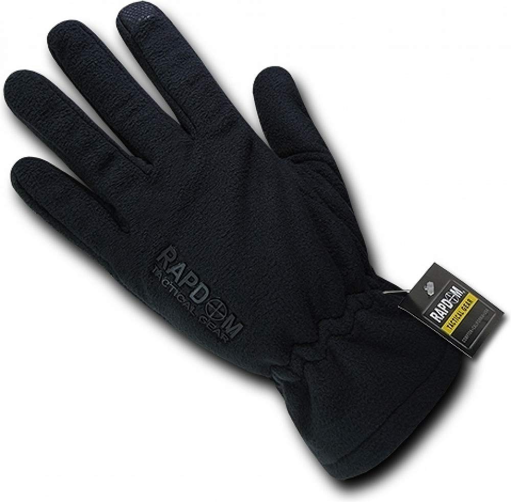 Breathable Fleece Gloves, Black, S