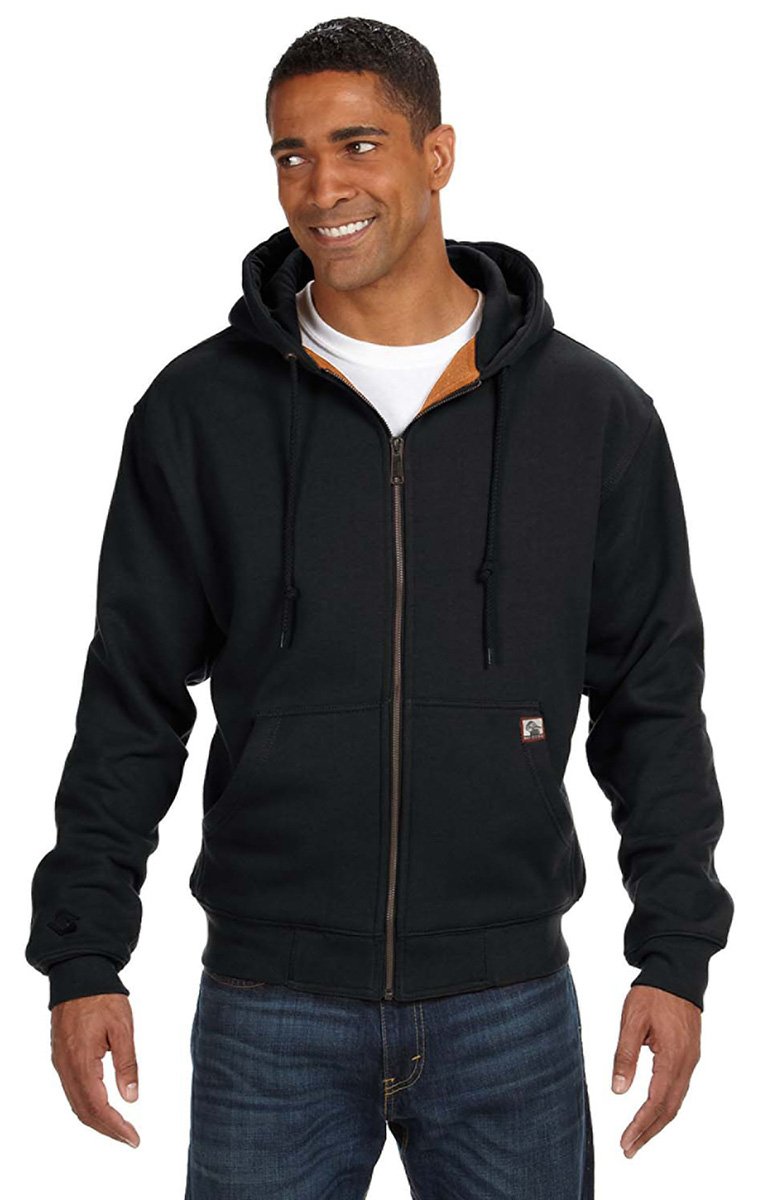 DRI DUCK Crossfire Heavyweight Power Fleece Hooded Jacket with Thermal Lining Tall Sizes - Black, XLT