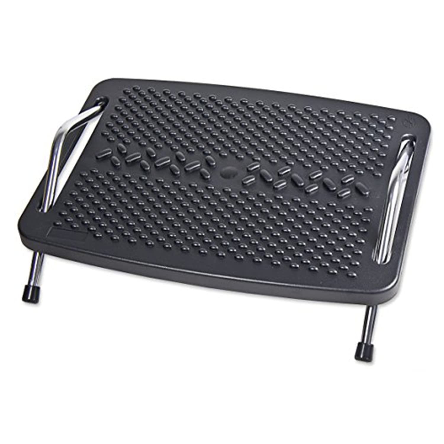 Foot Rest with Metal Support, Ergonomic Design, Comfortable Massage Function, Tilt Angle Slides