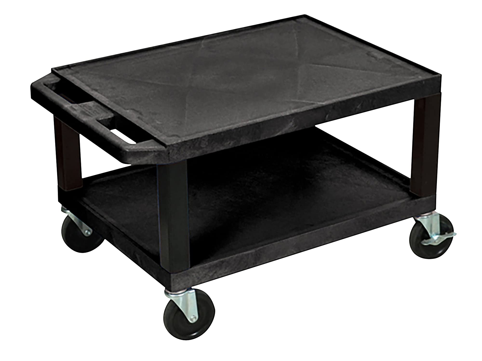 H Wilson Luxor 16H Av Cart - Two Shelves - Black Legs