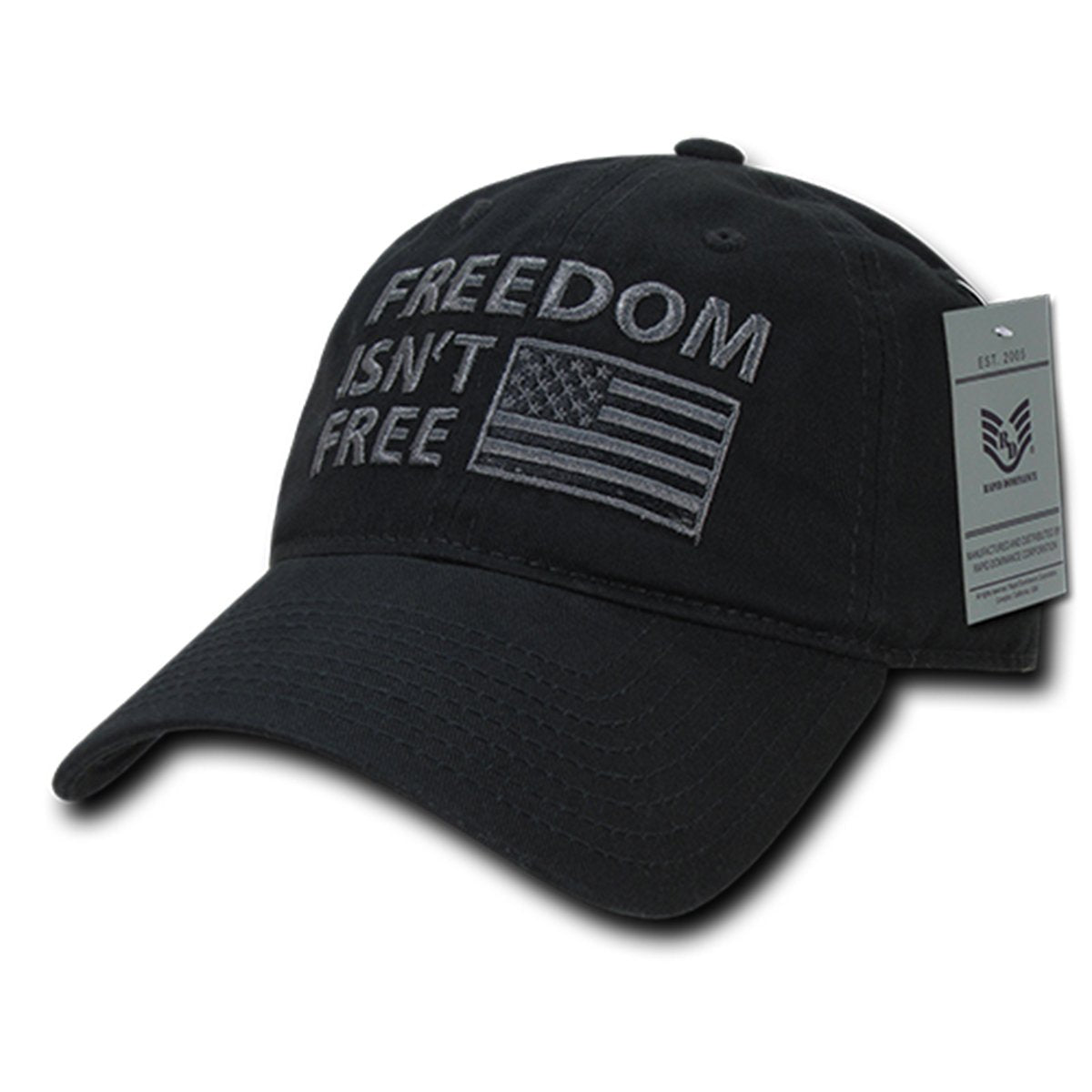 Relaxed Trucker USA Cap, Freedom, Black