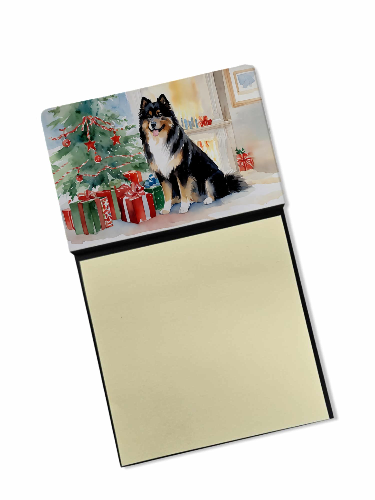 Finnish Lapphund Cozy Christmas Sticky Note Holder