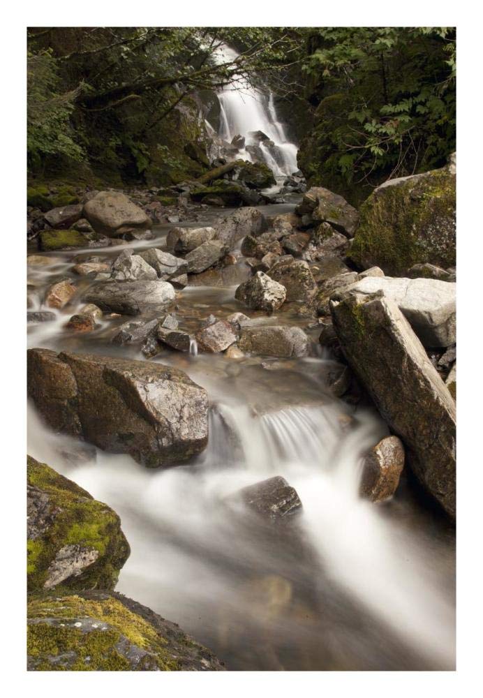 Unnamed waterfall along South Tongass Highway, Ketchikan, Alaska-Paper Art-18x26”