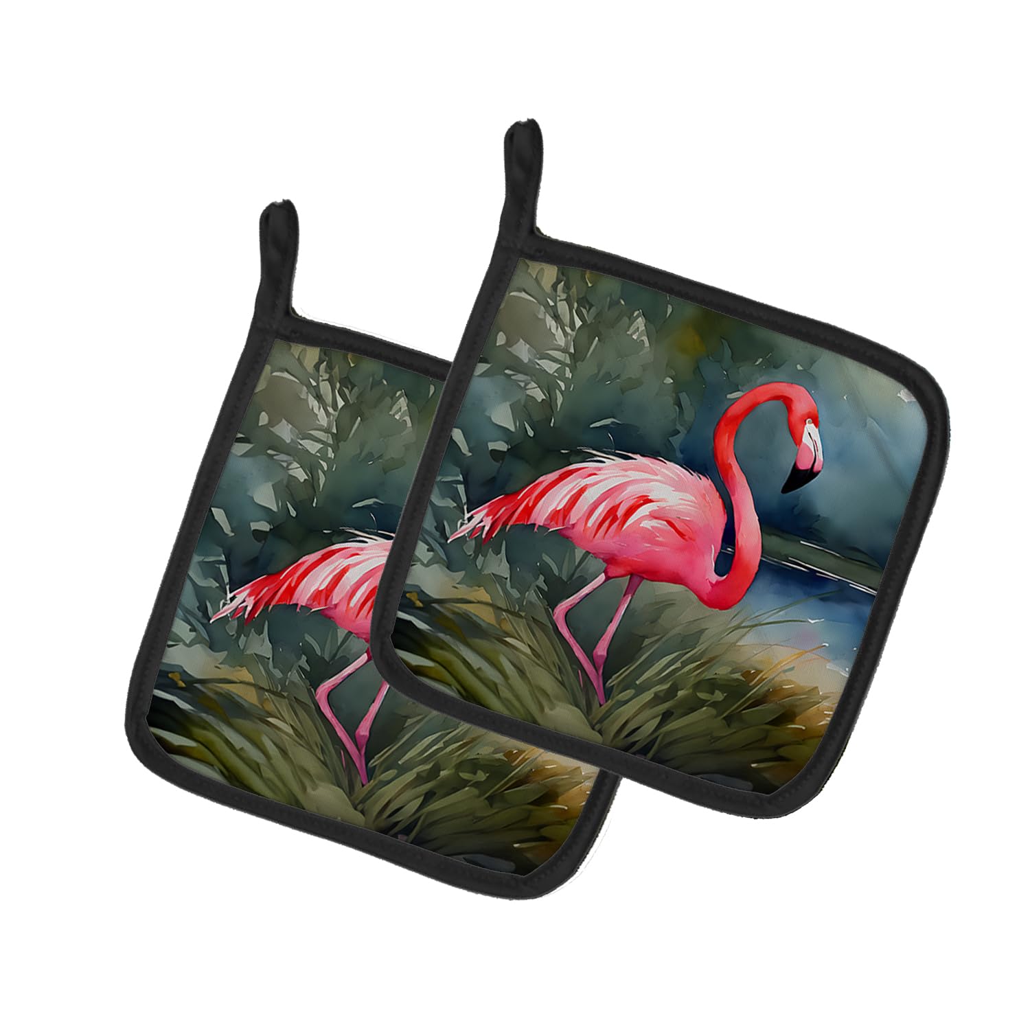 Flamingo Pair of Pot Holders