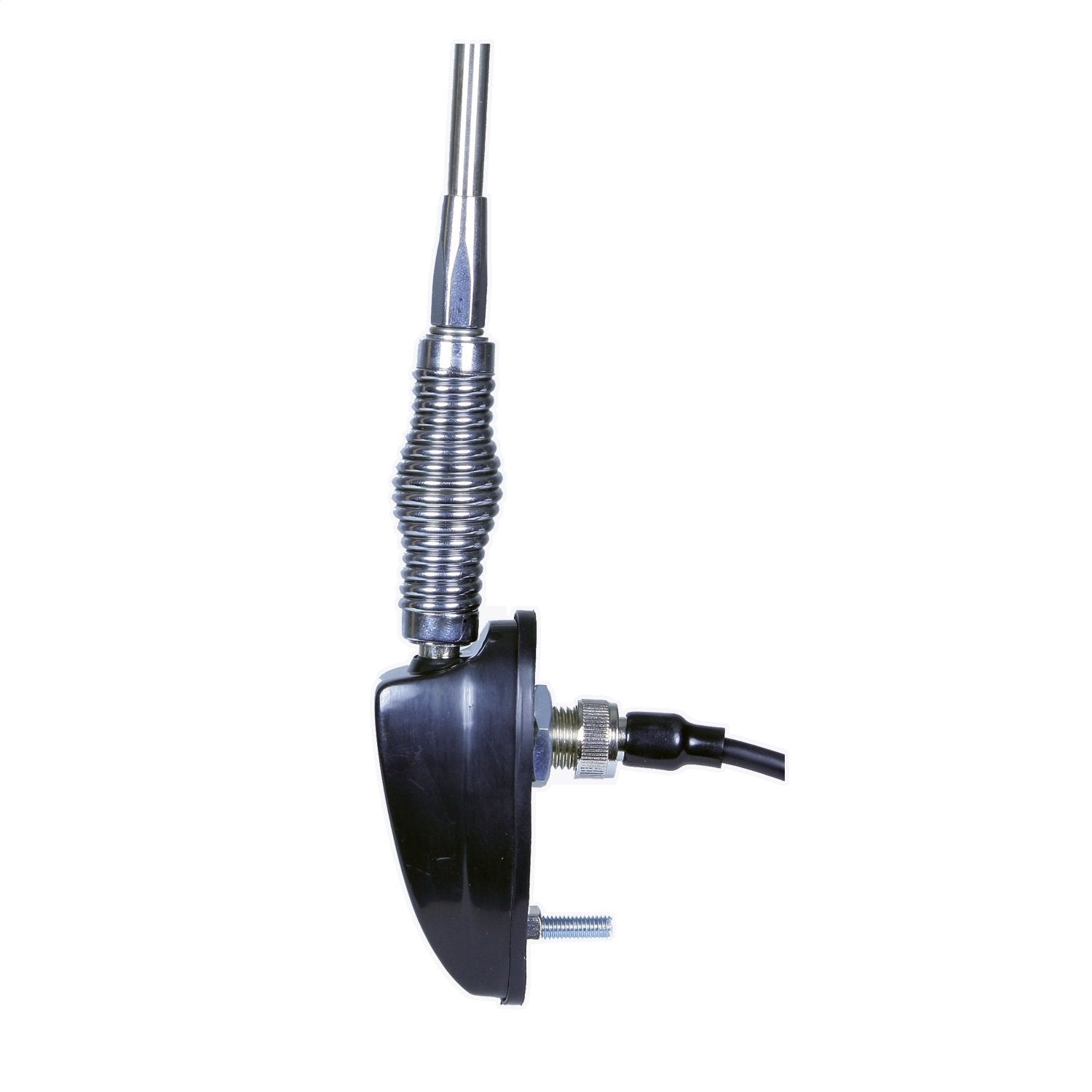 METRA - 55  - 3 SECTION SIDE MOUNT BLACK BASE AM/FM REPLACEMENT ANTENNA WITH SPRING