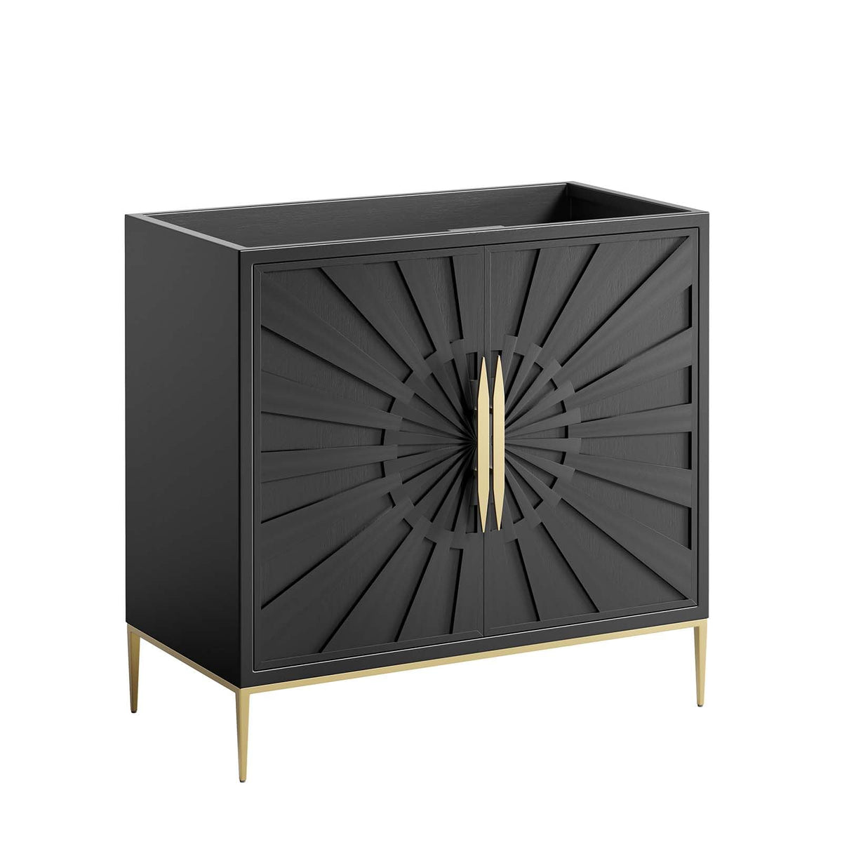 Modway Awaken Bathroom Vanity Cabinet, 36', Black