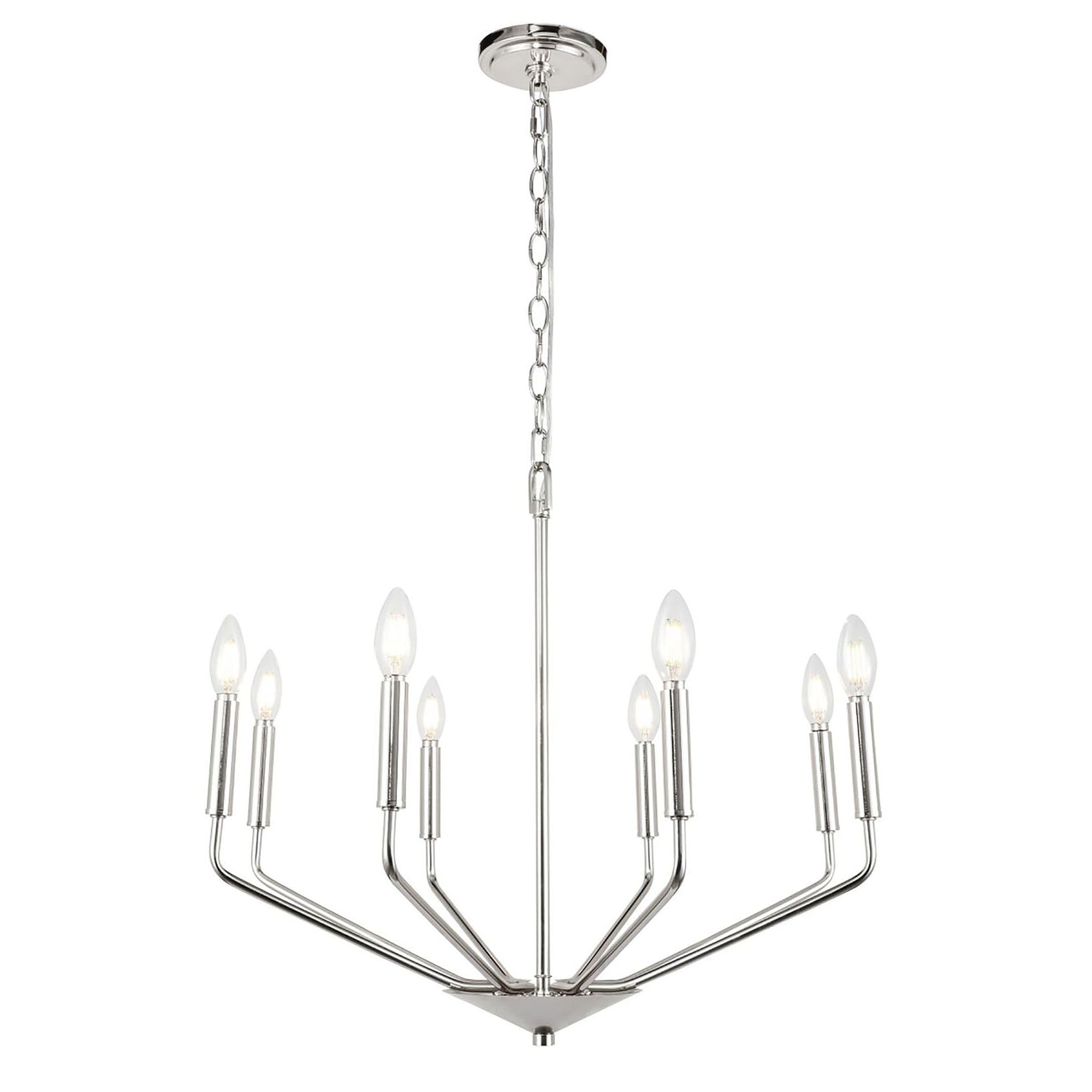 Enzo 8 light Chrome pendant