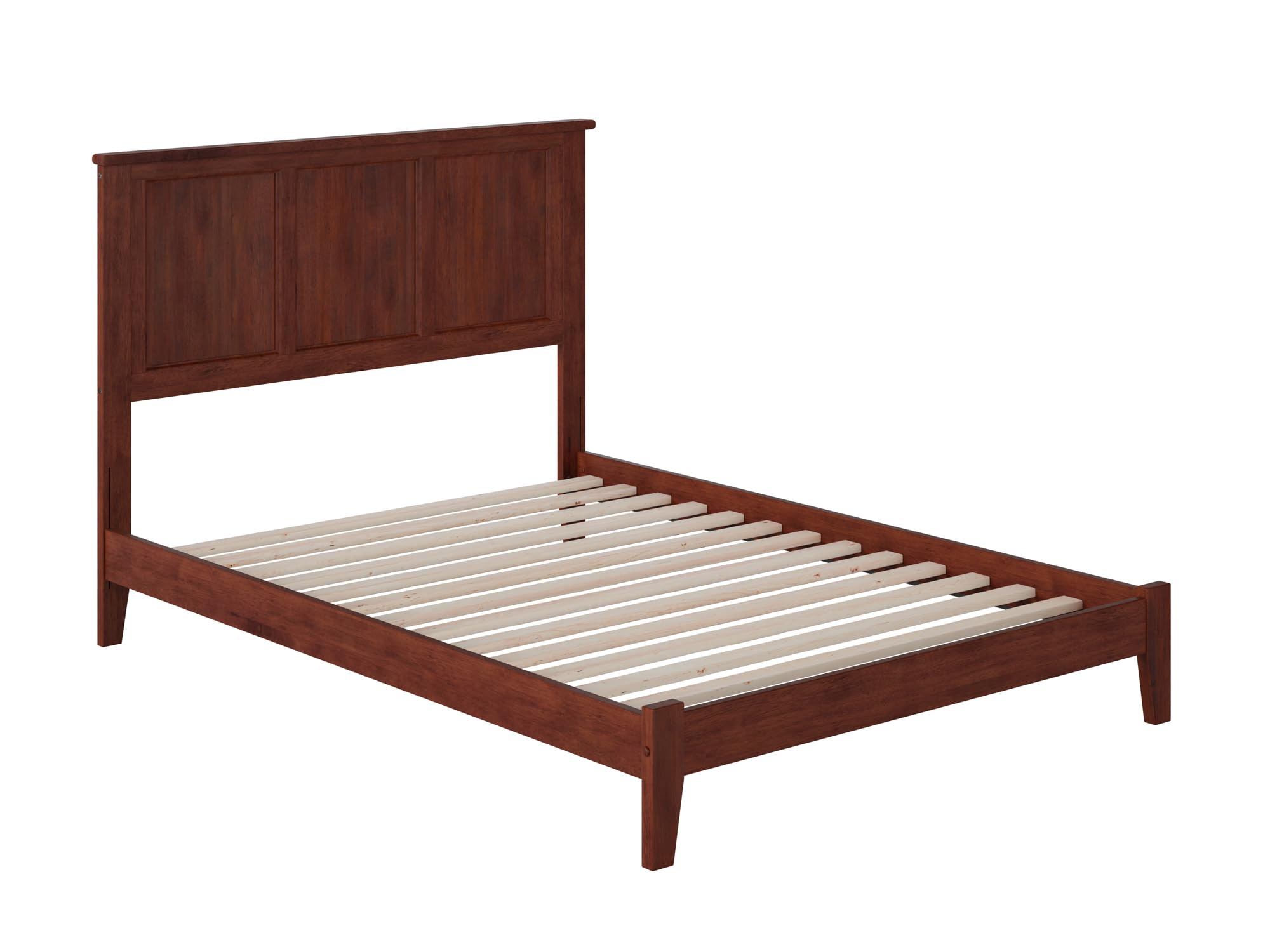 Madison Full Low Profile Solid Wood Platform Bed Frame in Walnut