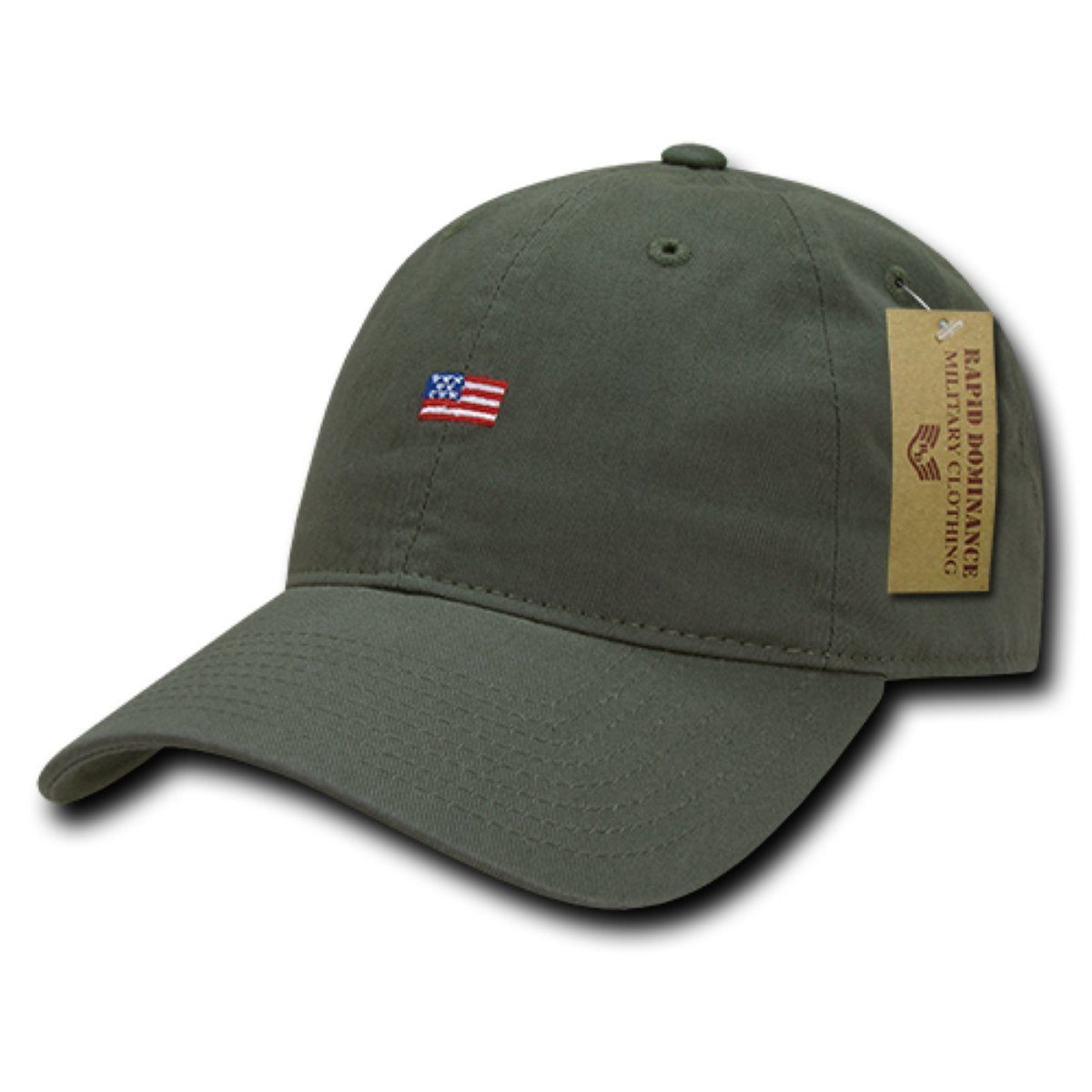 Relaxed Graphic Cap, Small USA Flag, OLV