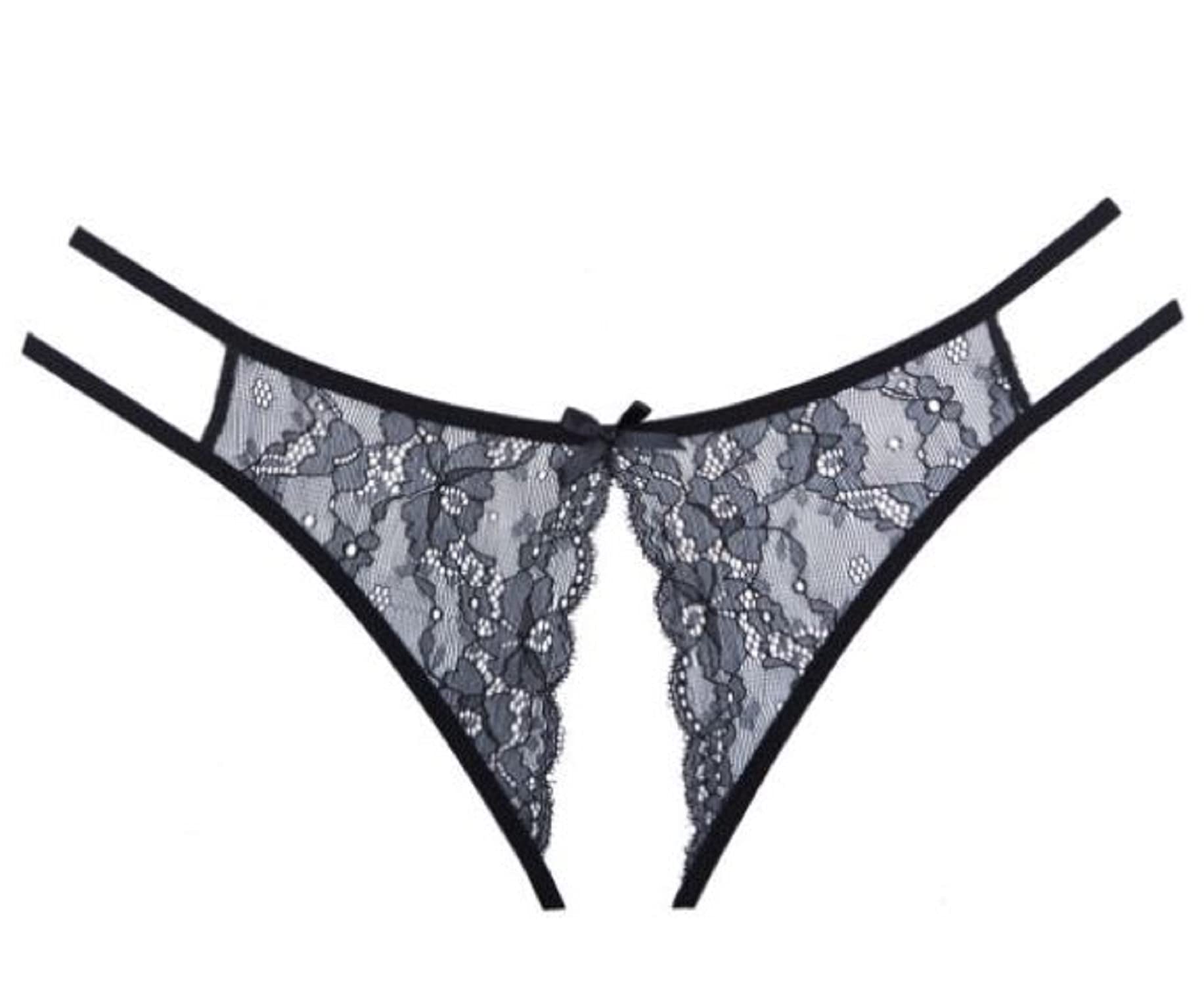 Open Lace Panty. Dual side straps.