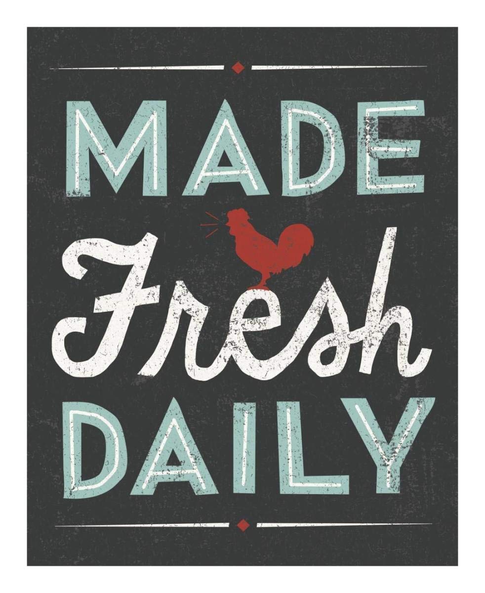 Retro Diner Made Fresh Daily -Paper Art-18x22”