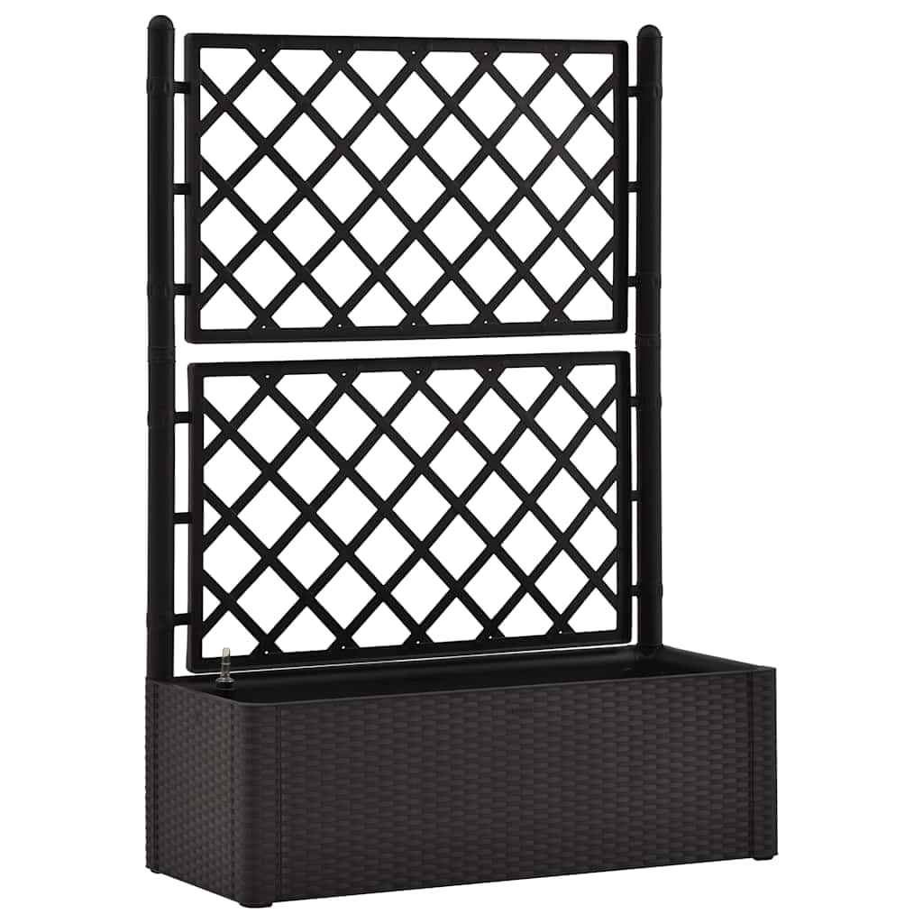 Garden Planter with Trellis 39.4x16.9”x55.9” PP Mocha