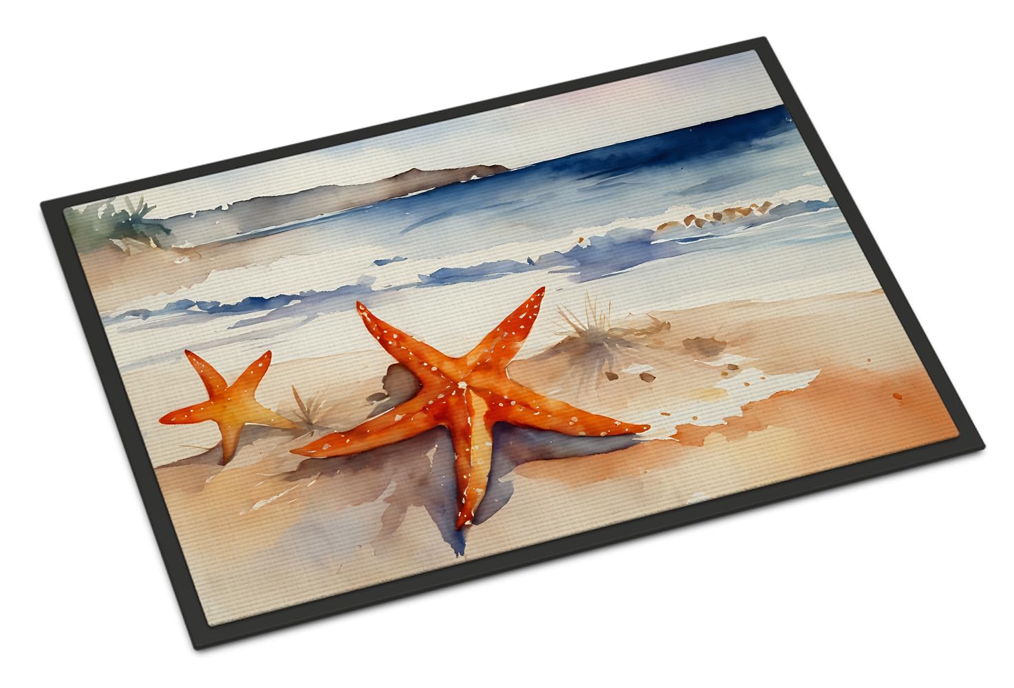 Carolines Treasures DAC2829MAT Starfish Doormat Front Door Mat Indoor Outdoor Rugs for Entryway, Non Slip Washable Low Pile, 18H X 27W