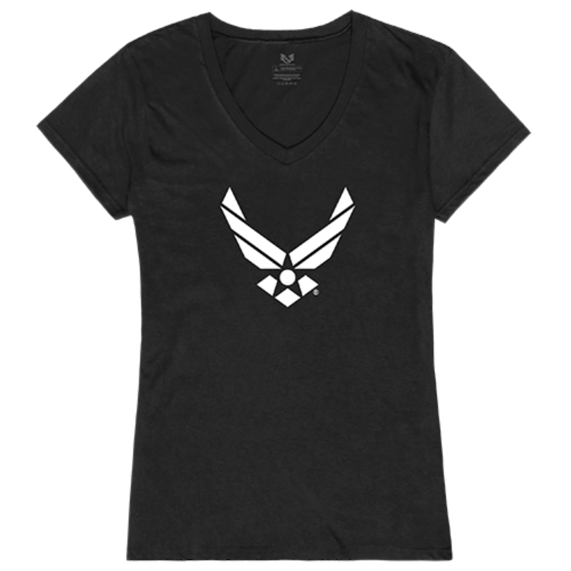 Graphic V-Neck, USAF Wing, Black, 2X