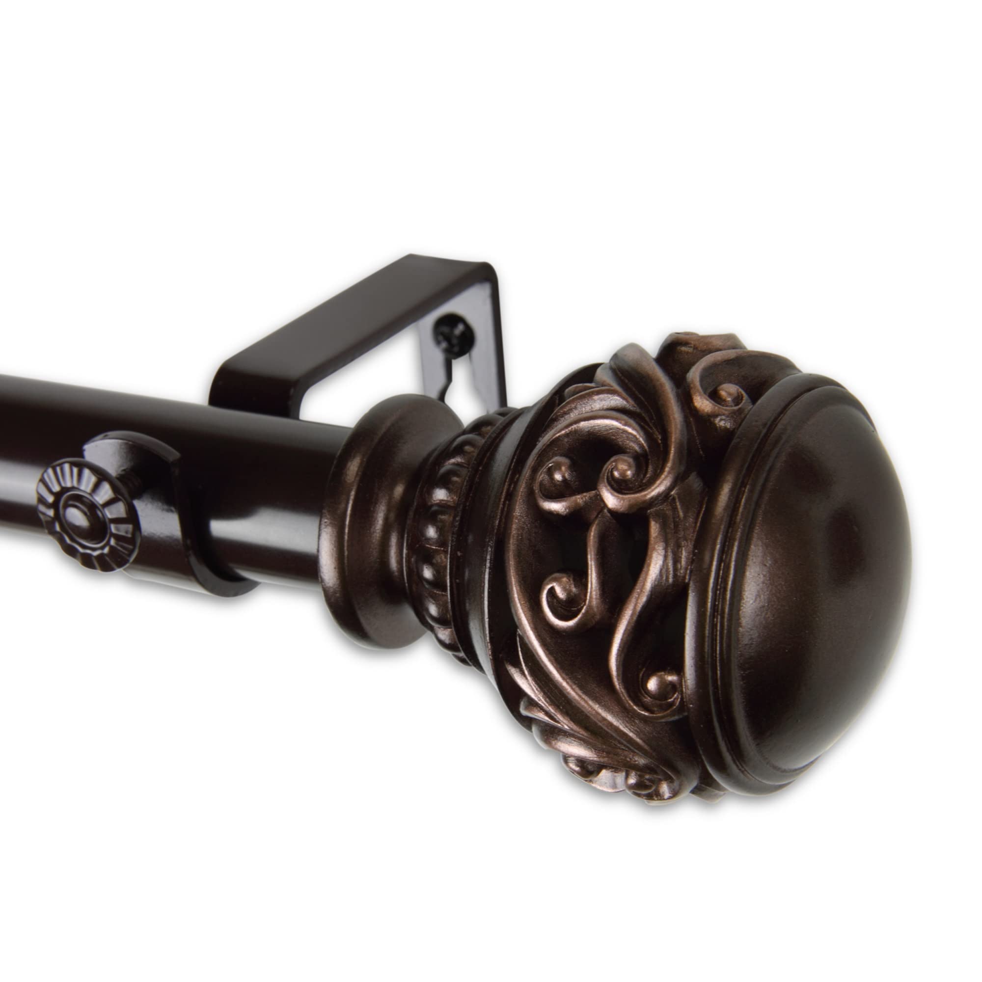 Leon Curtain Rod 1 OD 48-84 inch  - Bronze