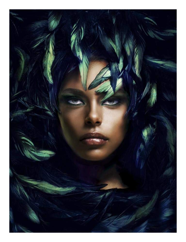 Shimmering Goddess-Paper Art-20x26”