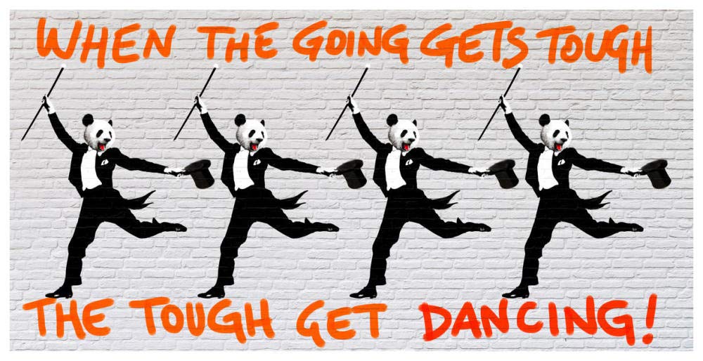 When the going gets tough....-Paper Art-74x38”