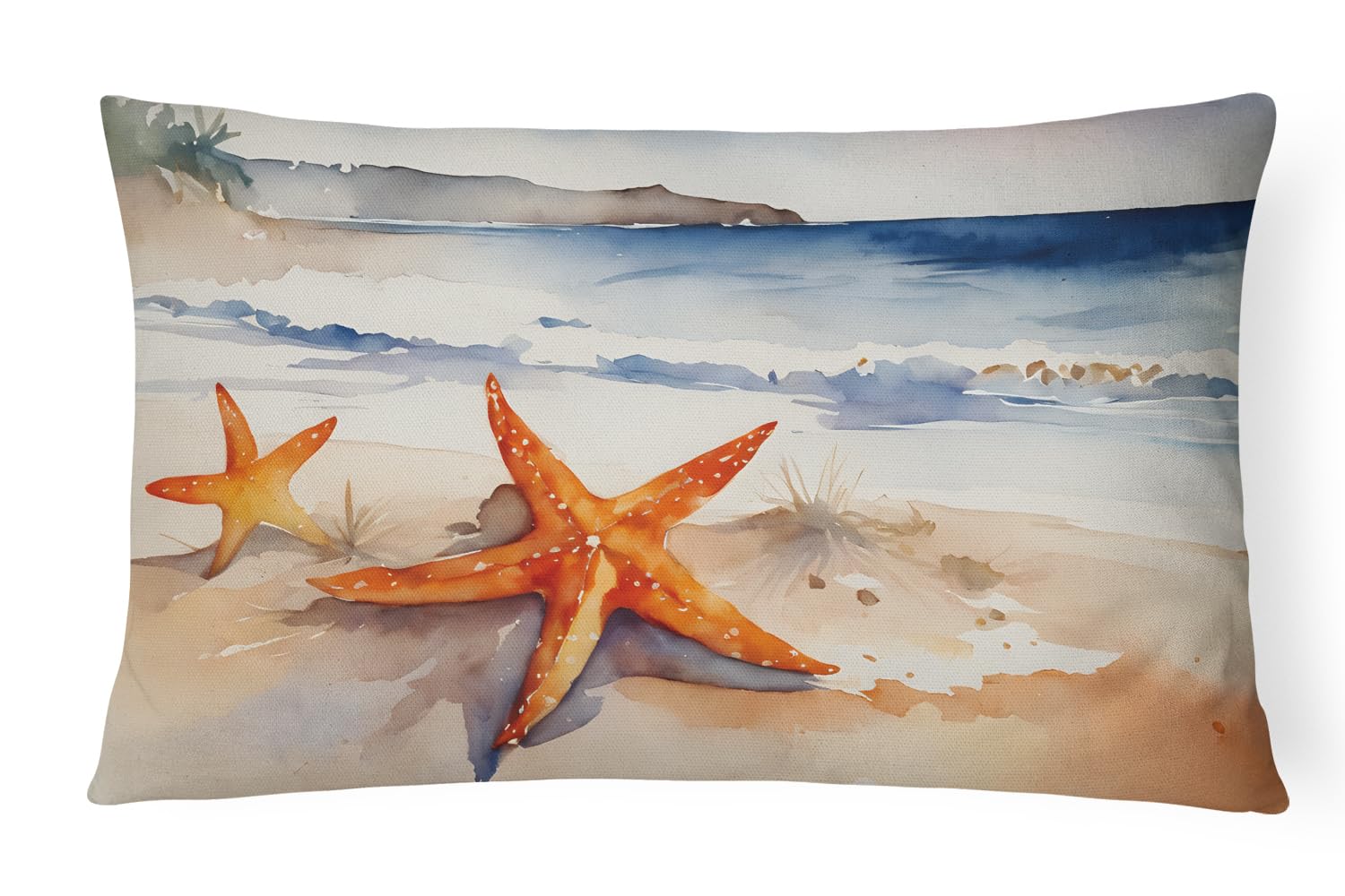 Carolines Treasures DAC2829PW1216 Starfish Throw Pillow Machine Washable, Indoor Outdoor Decorative Pillow for Couch, Bed or Patio, 12HX16W