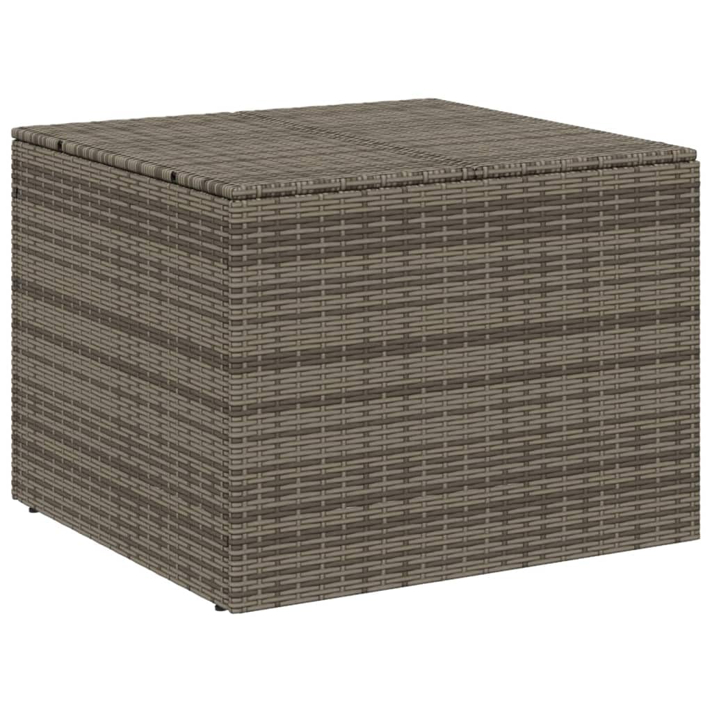 vidaXL Garden Storage Box Gray 76.9 Gal Poly Rattan