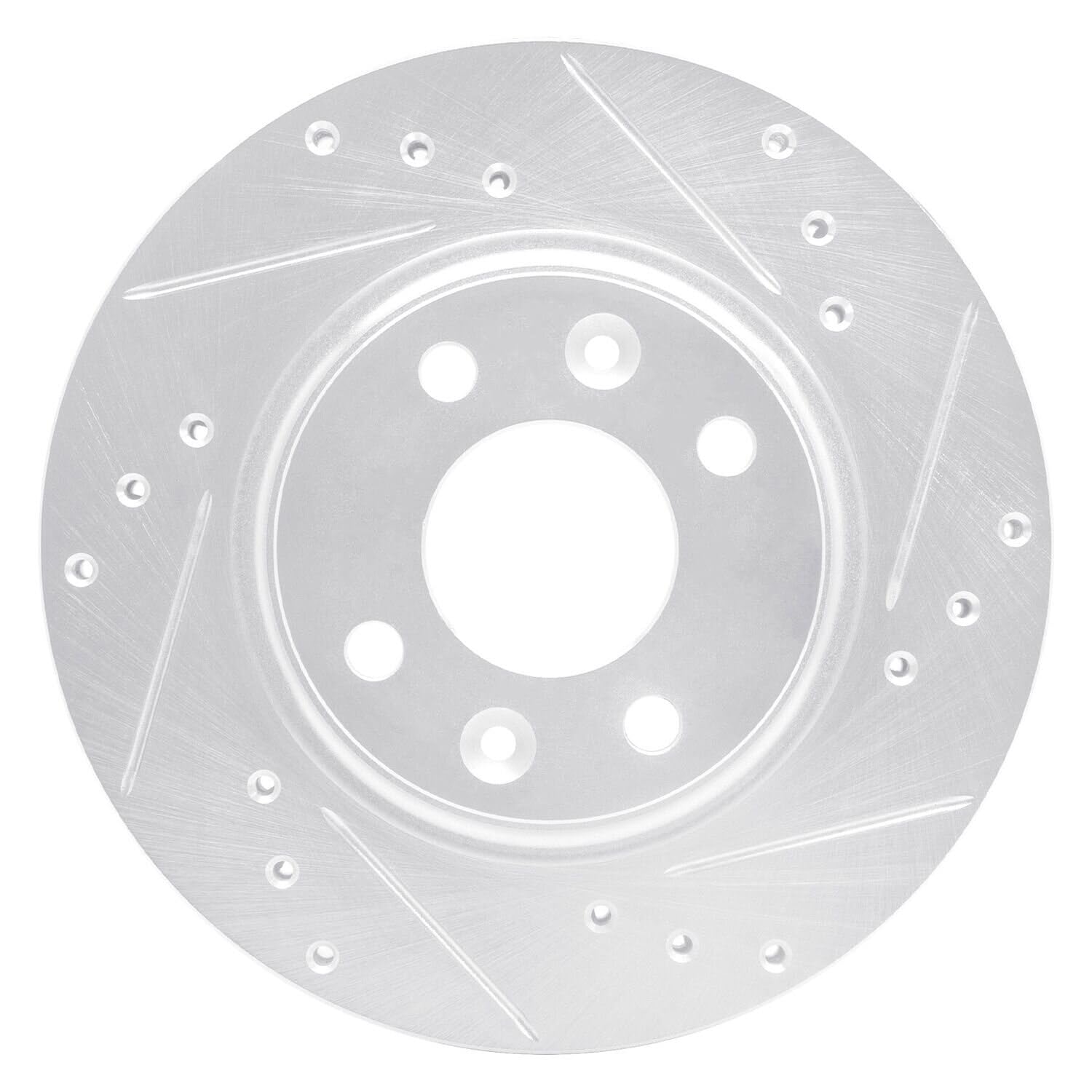 R1 Concepts Brake Rotor Drilled and Slotted Silver EDZ-63159R