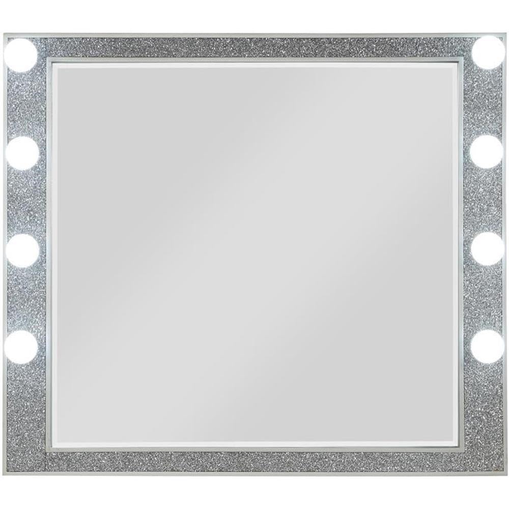 BD00245 - Mirror w/Light, Mirrored & Champagne Finish - Sliverfluff