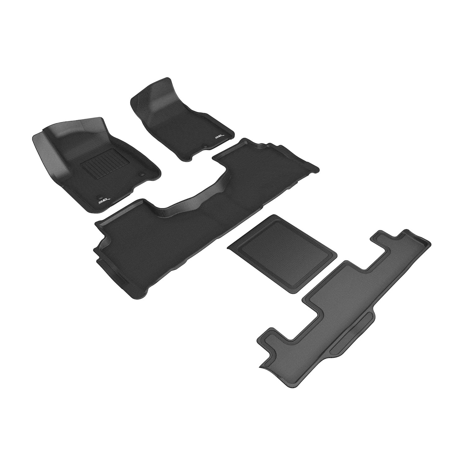3D MAXpider GMC YUKON 7-SEAT 2021-2022 KAGU BLACK R1 R2 R3