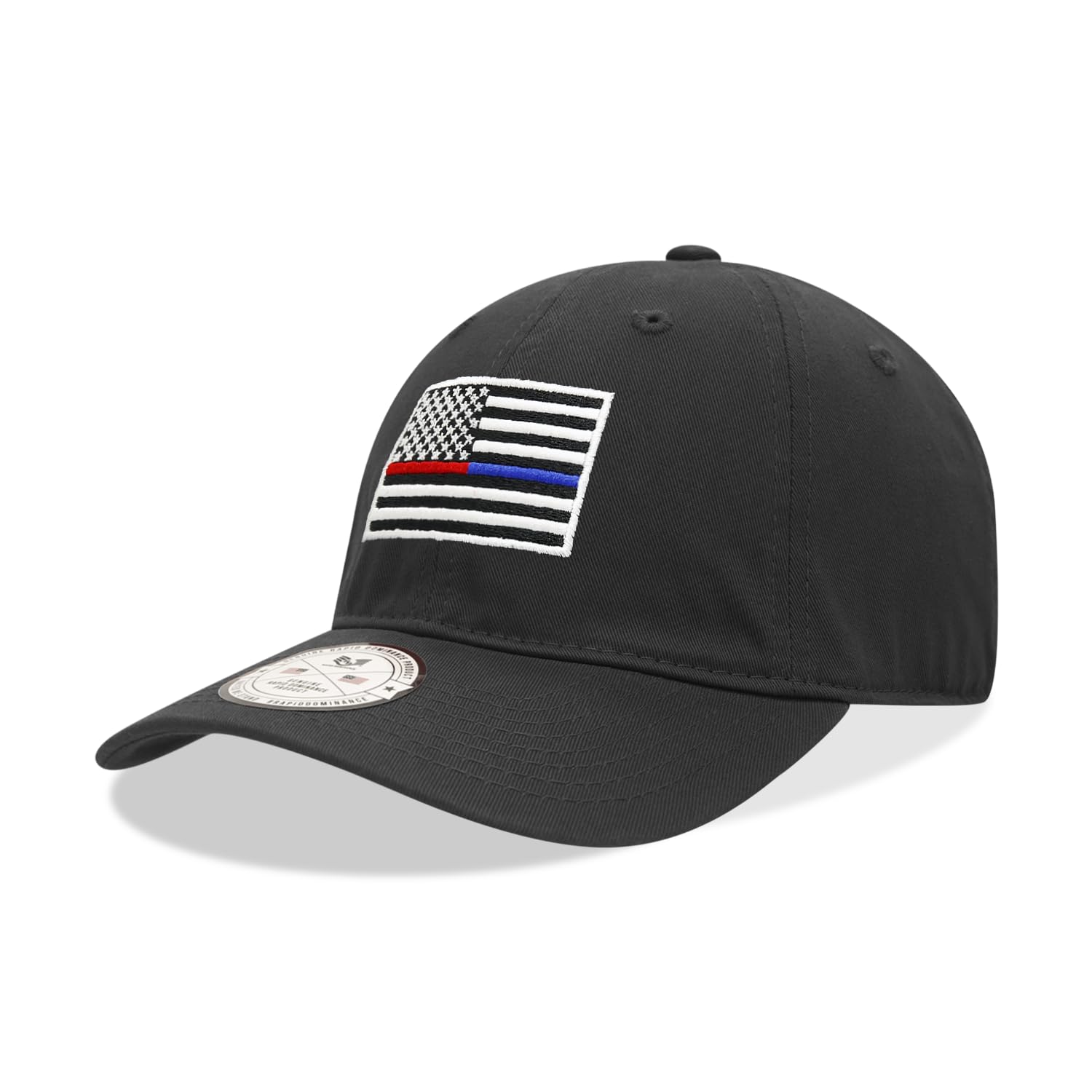 Relaxed Graphic Cap, Dual Flag, Black