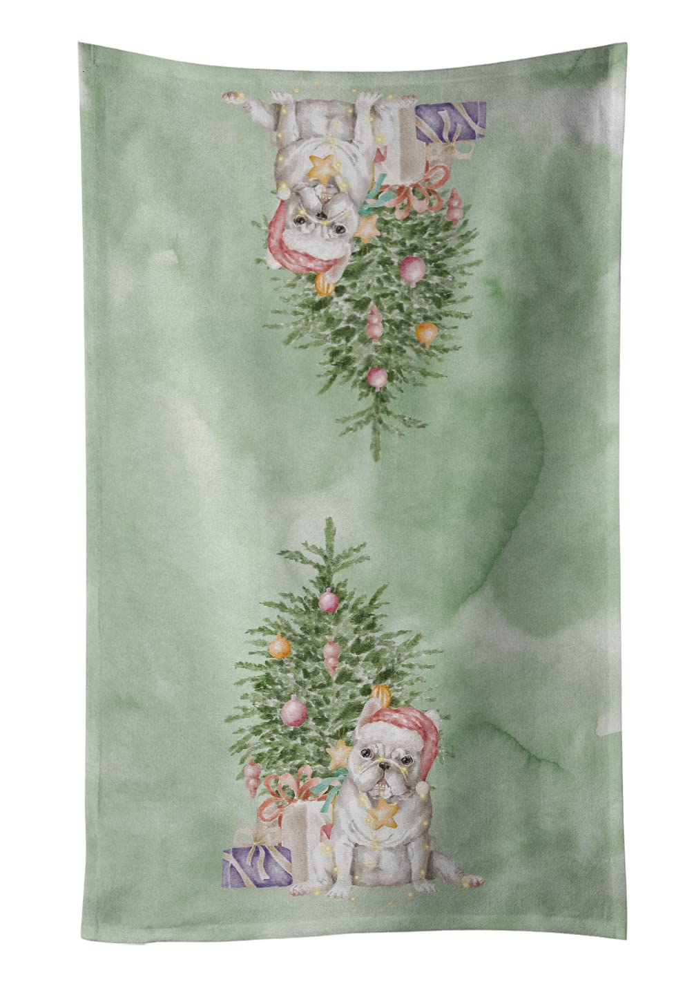 Carolines Treasures CK8186KTWL French Bulldog White and Tree Kitchen Towel Dish Cloths Guest Hand Towel Decorative Bathroom Towel for Face,Tea, Dishcloth, Kitchen and Bath