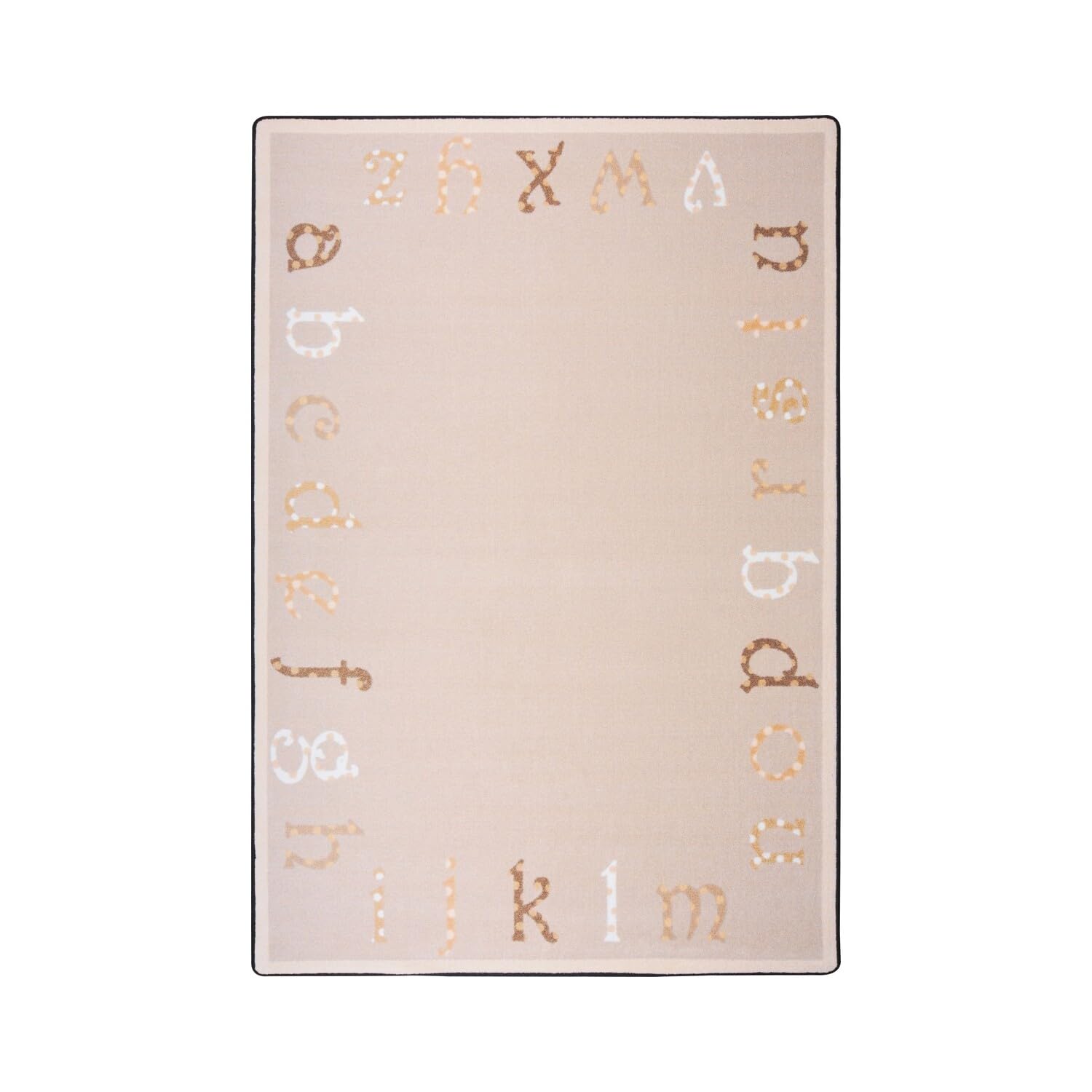 Polka Dot ABCs 54 x 78??area rug in color Beige
