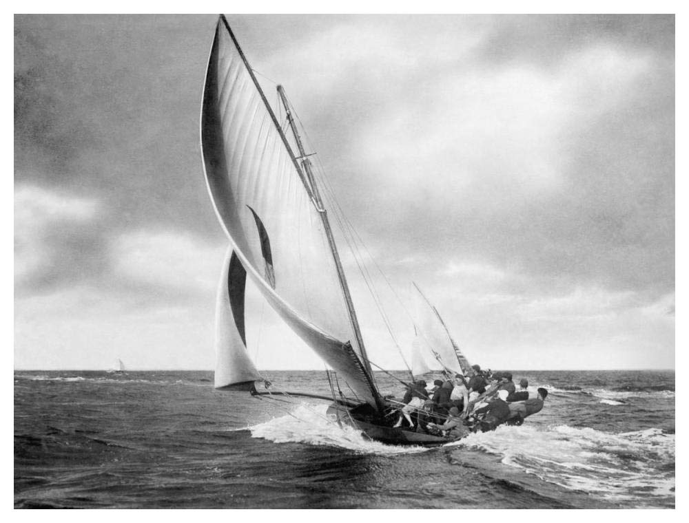 Under sail, Sydney Harbour-Paper Art-50x38”