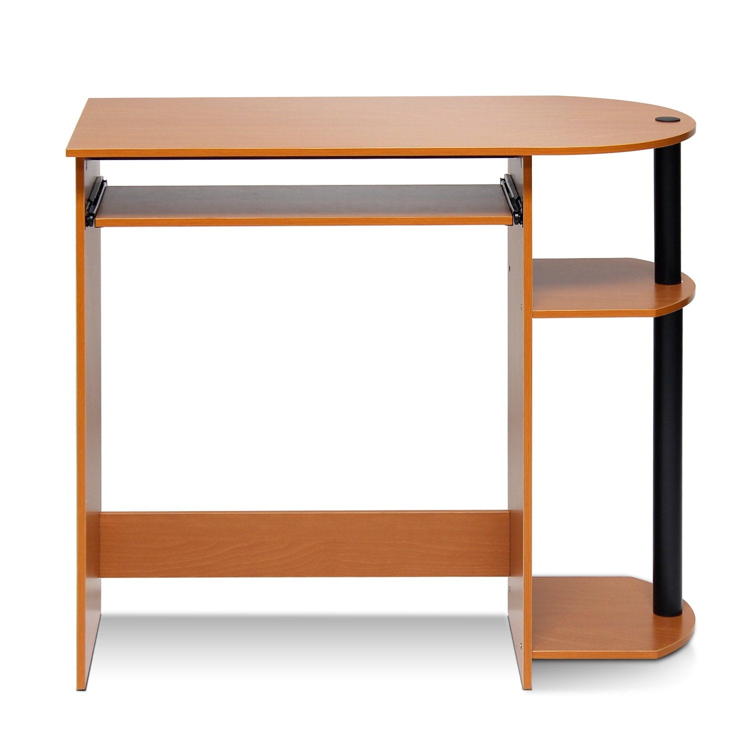 Furinno 14098R1LC/BK Easy Assembly Computer Desk, Light Cherry
