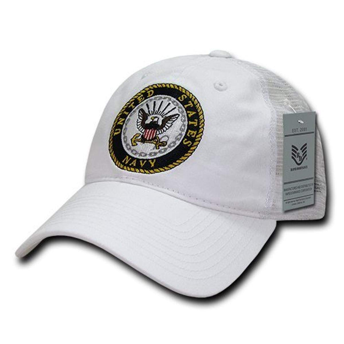 Relaxed Trucker Caps, Navy, White