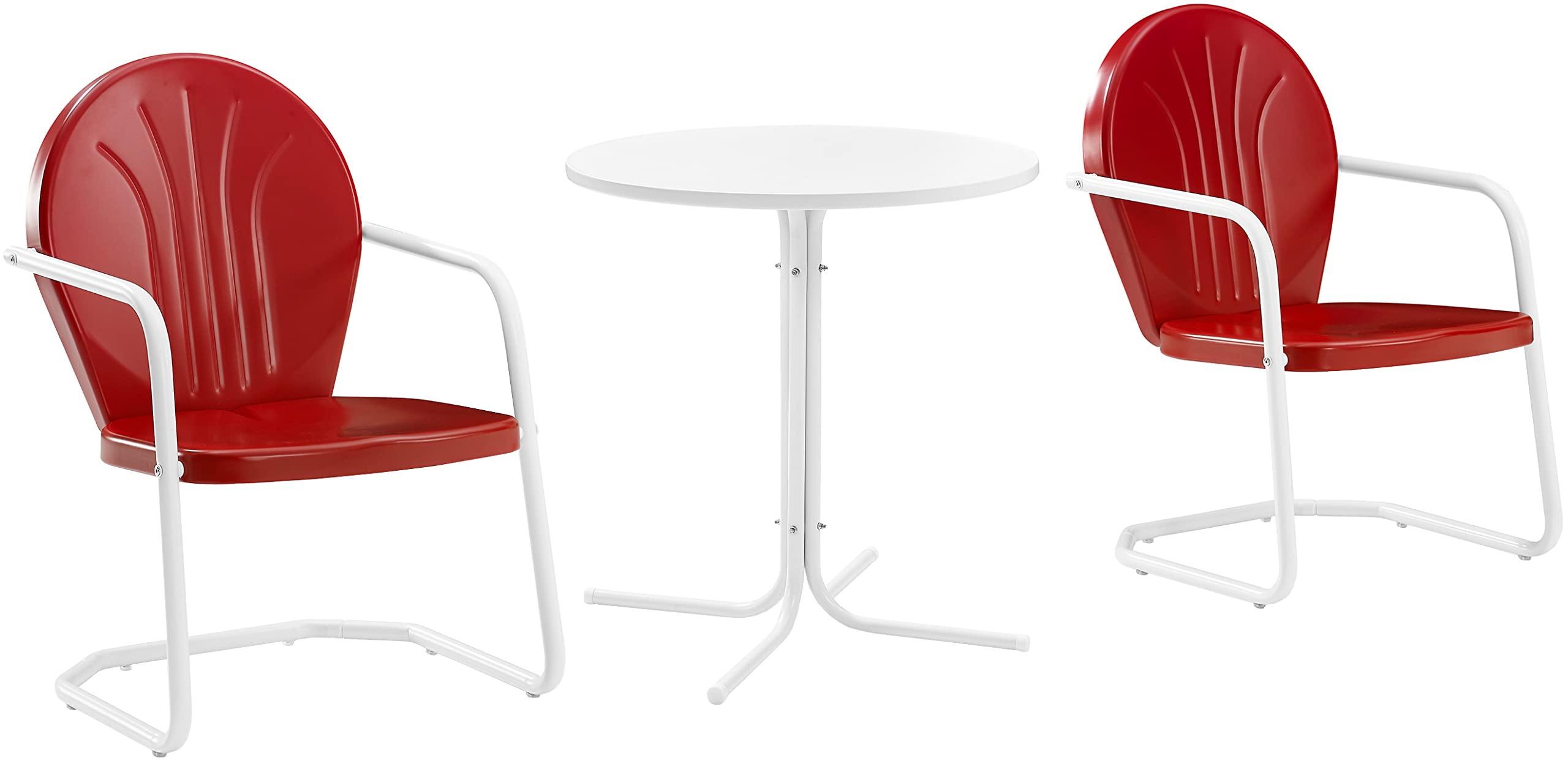 Griffith 3Pc Outdoor Metal Bistro Set- Bistro Table & 2 Chairs