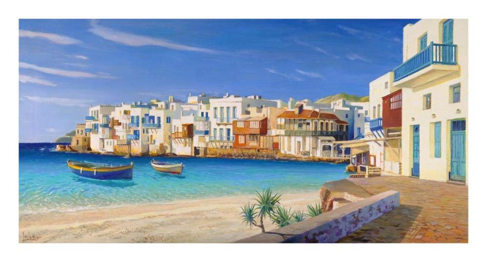 Mykonos-Paper Art-26x14”