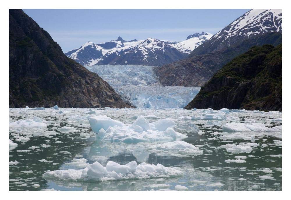 South Sawyer Glacier and bay full of bergy bits, Tracy Arm-Fords Terror Wilderness, Tongass National Forest, Alaska-Paper Art-32x22”