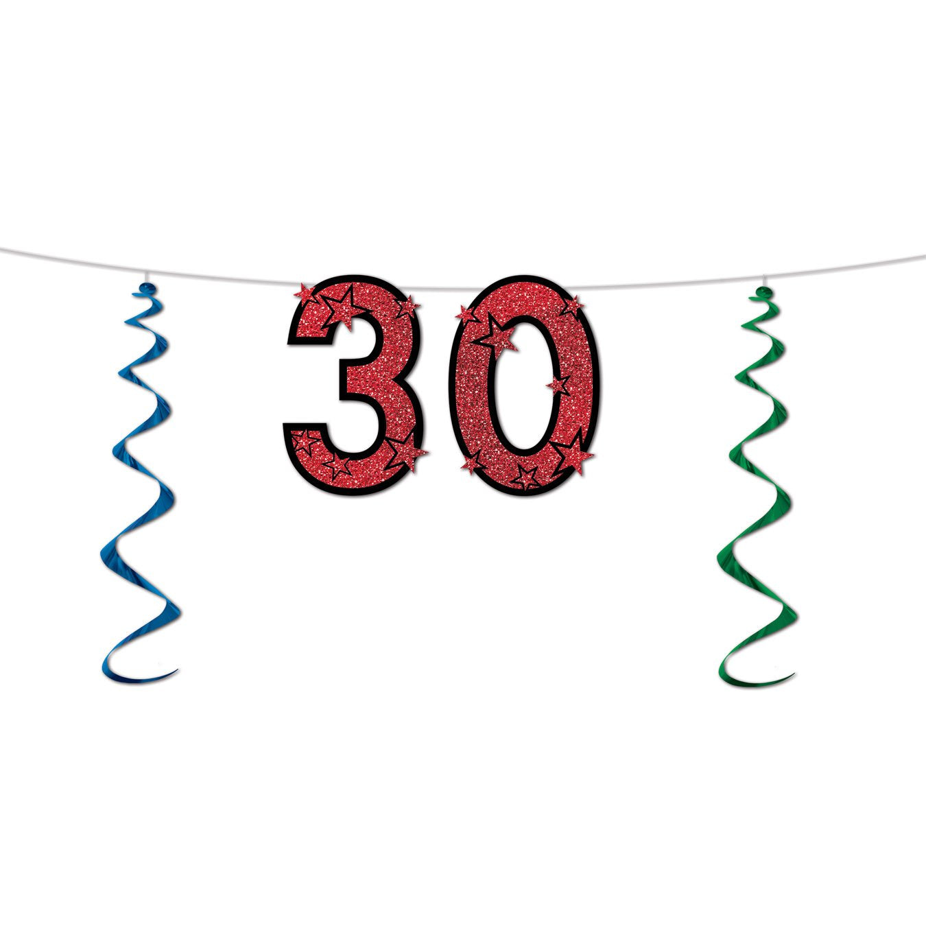 30  Glittered Streamer