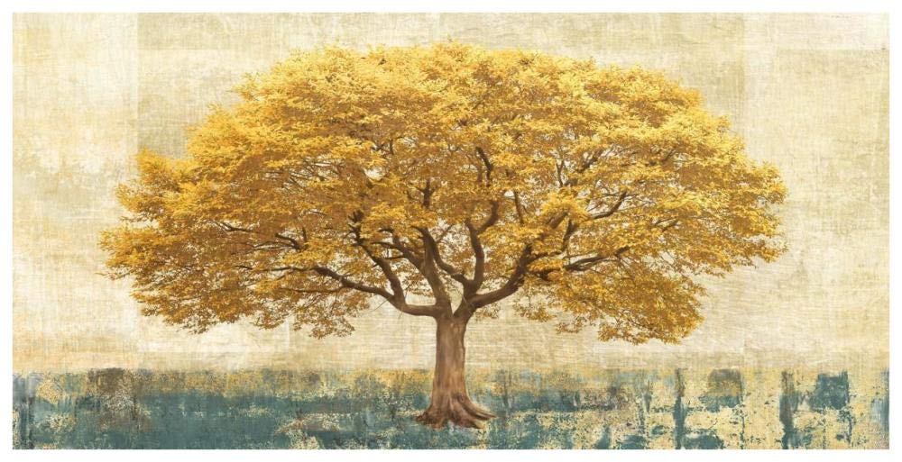 Gilded Oak-Paper Art-74x38”