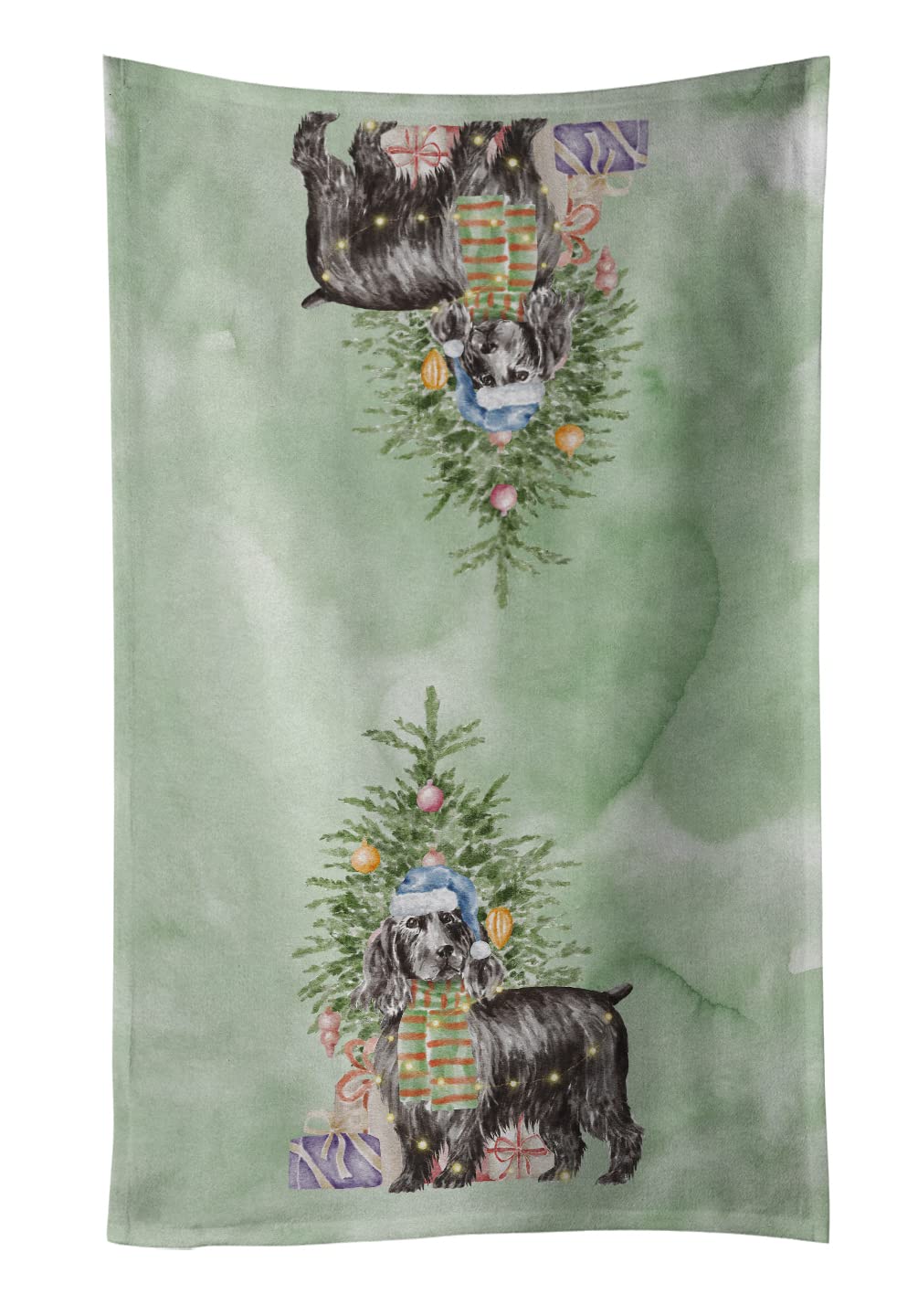 Carolines Treasures CK8219KTWL Cocker Spaniel English Black and Tree Kitchen Towel Dish Cloths Guest Hand Towel Decorative Bathroom Towel for Face,Tea, Dishcloth, Kitchen and Bath
