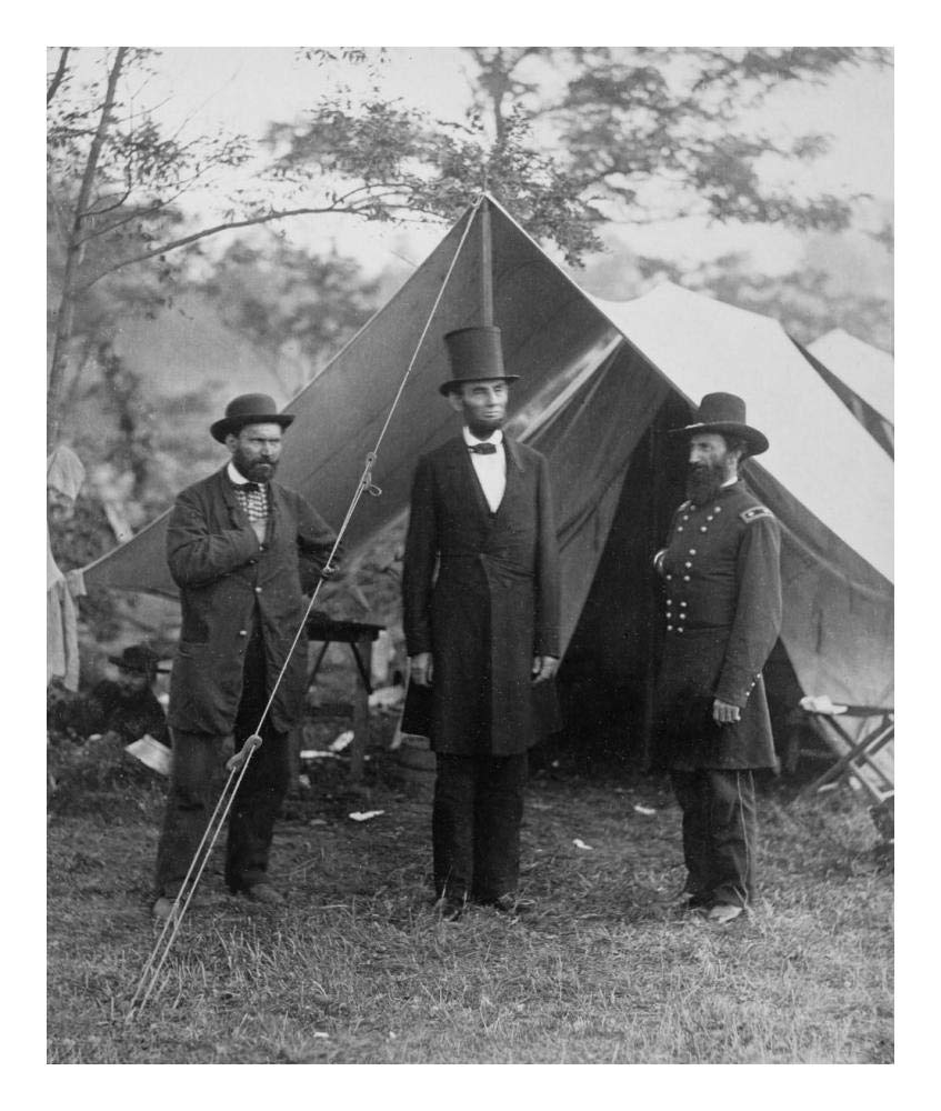 President Lincoln on the Battlefield of Antietam, Maryland, October 2, 1862-Paper Art-20x24”