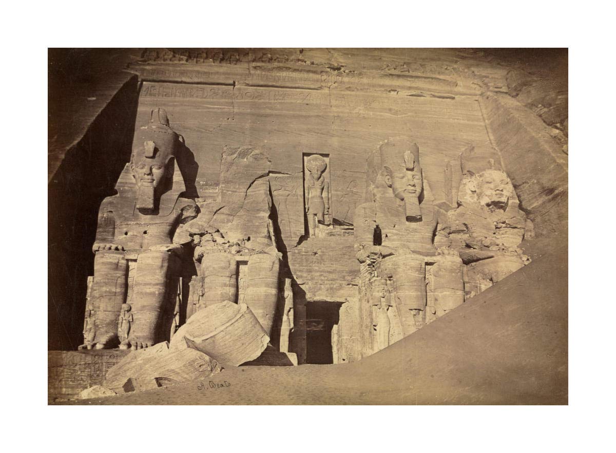 Temple of Ramesses II, Abu Simbel, c. 1860s -Paper Art-24x17.18”